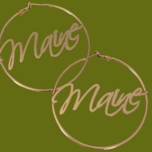 Custom name earrings